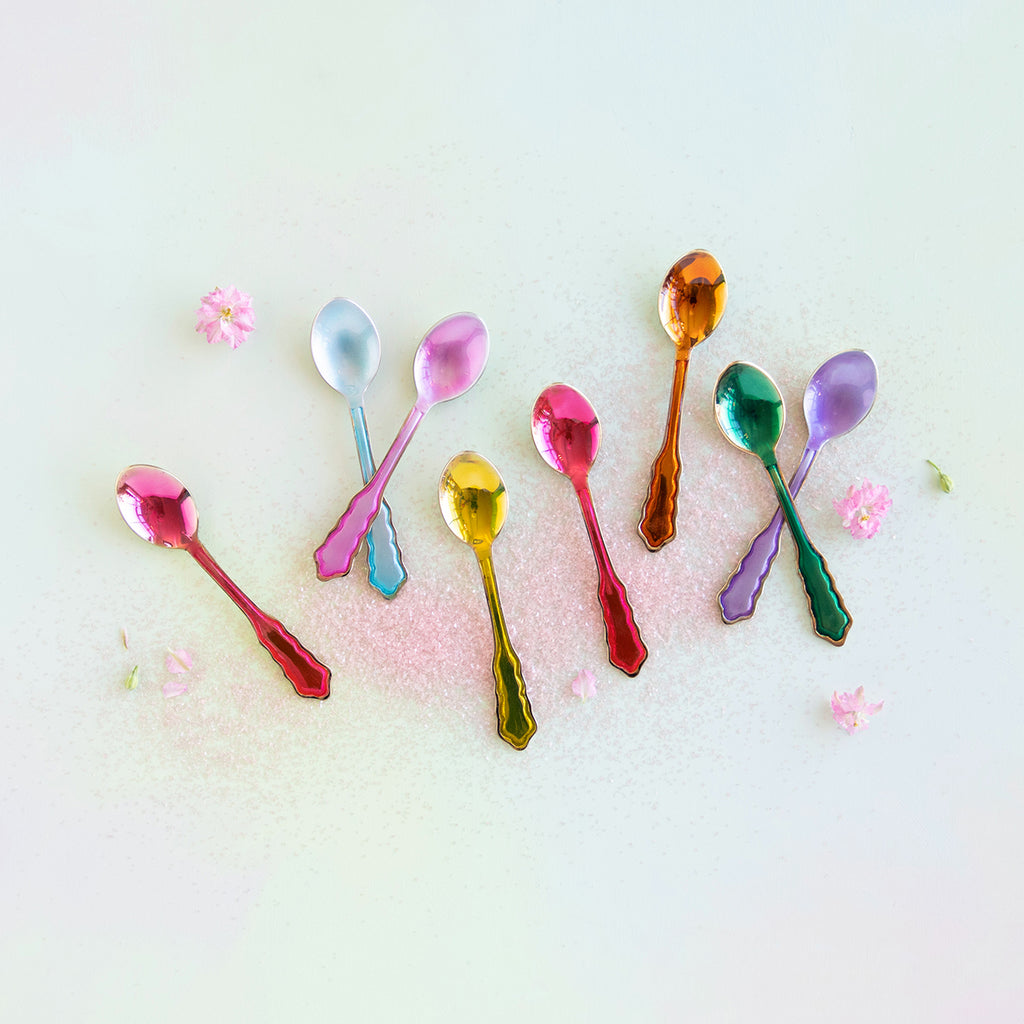 Rainbow Metallic Spoon, Set of 8