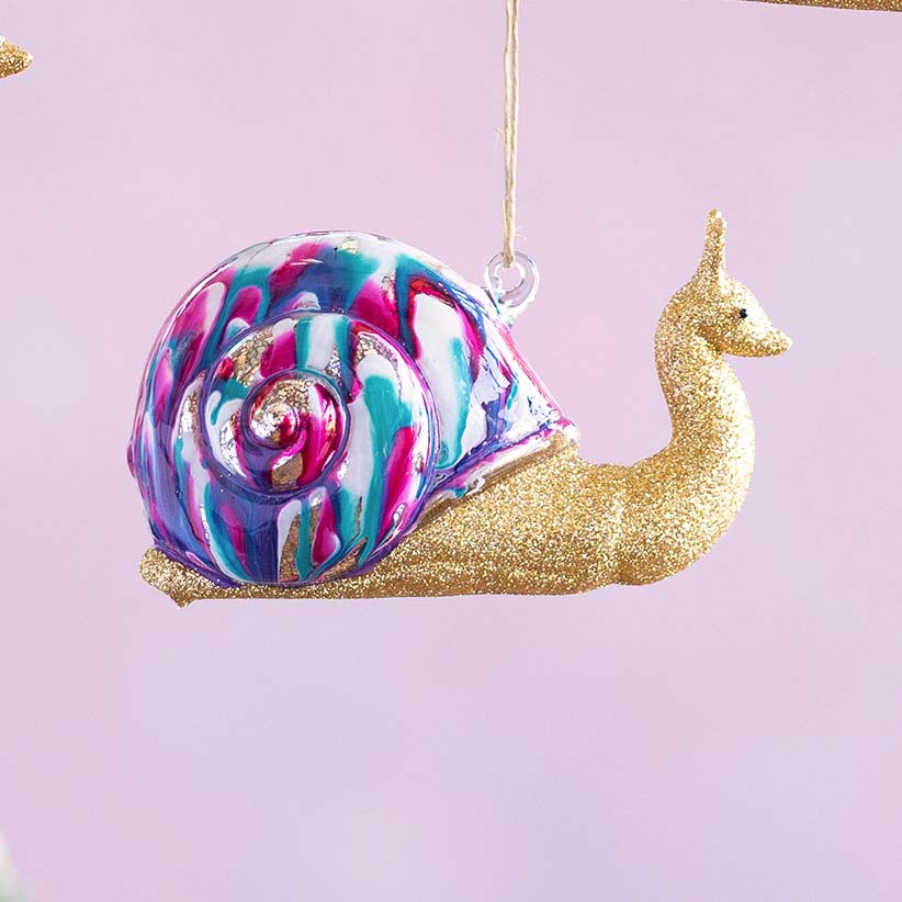 Marbled Snail Ornament