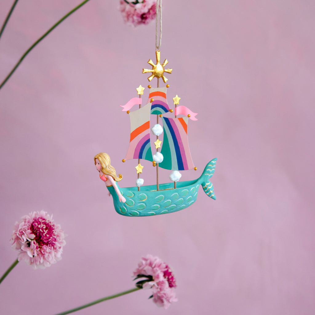 Magical Mermaid Ship Ornament